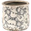 Clayre & Eef 6CE1459S Vaso da fiori per interni Grigio, Beige Ø 12x12 cm