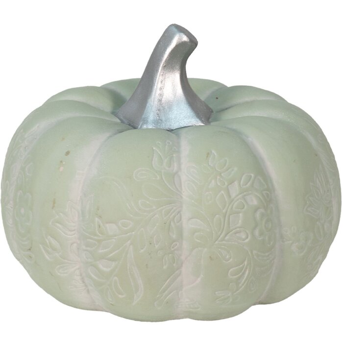 Clayre e Eef 6ce1487 Deco Zucca Verde, Bianco ø 23x18 cm