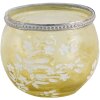 Clayre & Eef 6GL3495 Portacandele in vetro giallo, bianco Ø 10x9 cm