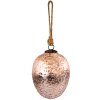 Clayre & Eef 6GL3526M Palla di Natale rosa Ø 7x12 cm