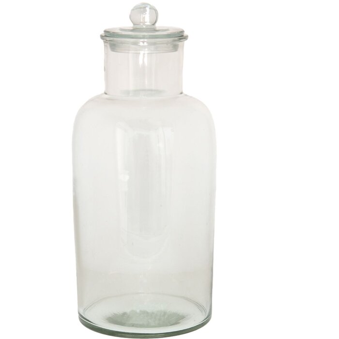 Clayre & Eef 6GL3541 Contenitore con coperchio trasparente Ø 15x35 cm