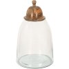 Clayre & Eef 6GL3547 Contenitore con coperchio trasparente Ø 23x38 cm