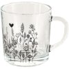 Clayre & Eef 6GL4250 Bicchiere da tè trasparente 11x8x9 cm - 200 ml