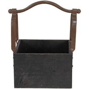 Clayre & Eef 6H1915Z Cestino portaoggetti nero 24x19x28 cm