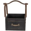 Clayre & Eef 6H1915Z Cestino portaoggetti nero 24x19x28 cm