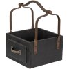 Clayre & Eef 6H1915Z Cestino portaoggetti nero 24x19x28 cm