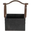Clayre & Eef 6H1915Z Cestino portaoggetti nero 24x19x28 cm
