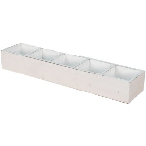 Clayre Eef 6H1988W Scatola di legno bianca 54x12x7 cm