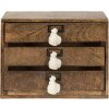 Clayre & Eef 6H2109 Cassettiera Marrone Mini 29x14x22 cm