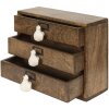 Clayre & Eef 6H2109 Cassettiera Marrone Mini 29x14x22 cm