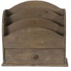 Clayre & Eef 6H2111 Porta lettere marrone 33x13x31 cm
