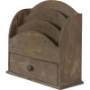 Clayre & Eef 6H2111 Porta lettere marrone 33x13x31 cm