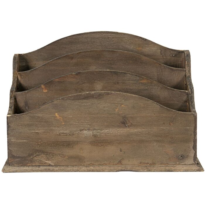 Clayre & Eef 6H2112 Portalettere marrone 33x17x22 cm
