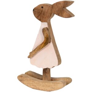 Clayre & Eef 6H2151L Coniglio Deco Marrone, Rosa...