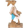 Clayre & Eef 6H2153 Deco Rabbit Marrone, Blu 12x6x22 cm