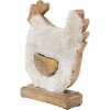 Clayre & Eef 6H2162M Gallo Deco Bianco, Marrone 15x5x19 cm