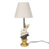 Clayre & Eef 6LMC0056 Lampada da tavolo Rabbit Beige Ø 22x57 cm