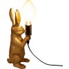 Clayre & Eef 6LMP748 Lampada da tavolo Rabbit color oro 13x17x36 cm E27-max 1x60W