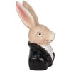 Clayre & Eef 6MG0025 Coniglio decorativo nero 11x9x19 cm