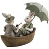 Clayre & Eef 6PR3534 Coniglio Deco Verde, Marrone, Beige 14x10x12 cm