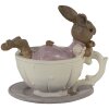 Clayre & Eef 6PR3535 Coniglio decorativo rosa 10x8x9 cm