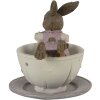 Clayre & Eef 6PR3535 Coniglio decorativo rosa 10x8x9 cm