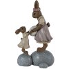 Clayre & Eef 6PR3537 Coniglio decorativo rosa, beige 10x6x17 cm