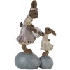 Clayre & Eef 6PR3537 Coniglio decorativo rosa, beige 10x6x17 cm