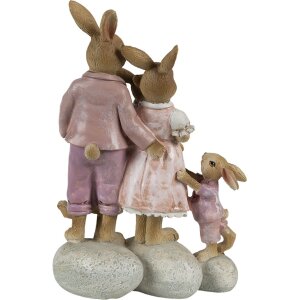 Clayre & Eef 6PR3540 Coniglio Deco Rosa, Beige 11x6x18 cm