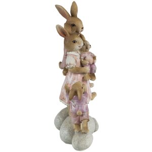 Clayre & Eef 6PR3540 Coniglio Deco Rosa, Beige 11x6x18 cm