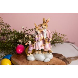 Clayre & Eef 6PR3540 Coniglio Deco Rosa, Beige 11x6x18 cm