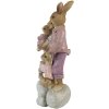 Clayre & Eef 6PR3540 Coniglio Deco Rosa, Beige 11x6x18 cm