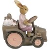 Clayre & Eef 6PR3554 Coniglio Deco Rosa, Beige 13x7x12 cm