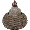 Clayre & Eef 6PR3555 Ciondolo Gioielli Pollo Bianco, Marrone 5x5x6 cm