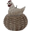 Clayre & Eef 6PR3555 Ciondolo Gioielli Pollo Bianco, Marrone 5x5x6 cm