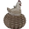 Clayre & Eef 6PR3555 Ciondolo Gioielli Pollo Bianco, Marrone 5x5x6 cm