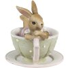 Clayre & Eef 6PR3560 Coniglio Deco Grigio 10x8x9 cm