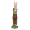 Clayre & Eef 6PR3566 Coniglio Deco Verde, Rosa 10x7x25 cm
