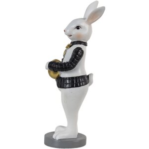 Clayre & Eef 6PR3580 Coniglio decorativo nero, bianco 7x7x20 cm