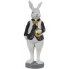 Clayre & Eef 6PR3580 Coniglio decorativo nero, bianco 7x7x20 cm