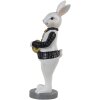 Clayre & Eef 6PR3580 Coniglio decorativo nero, bianco 7x7x20 cm