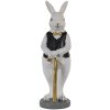 Clayre & Eef 6PR3584 Coniglio Deco Nero, Bianco 5x5x15 cm