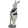 Clayre & Eef 6PR3584 Coniglio Deco Nero, Bianco 5x5x15 cm