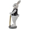 Clayre & Eef 6PR3584 Coniglio Deco Nero, Bianco 5x5x15 cm