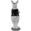 Clayre & Eef 6PR3584 Coniglio Deco Nero, Bianco 5x5x15 cm