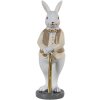 Clayre & Eef 6PR3585 Coniglio Deco Beige, Bianco 5x5x15 cm