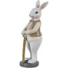 Clayre & Eef 6PR3585 Coniglio Deco Beige, Bianco 5x5x15 cm