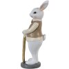 Clayre & Eef 6PR3585 Coniglio Deco Beige, Bianco 5x5x15 cm