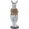 Clayre & Eef 6PR3585 Coniglio Deco Beige, Bianco 5x5x15 cm