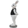 Clayre & Eef 6PR3587 Coniglio decorativo nero, bianco 5x5x15 cm